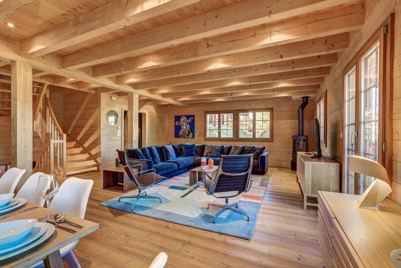 Chalet Le Chapeau La Tzoumaz Eksteriør bilde