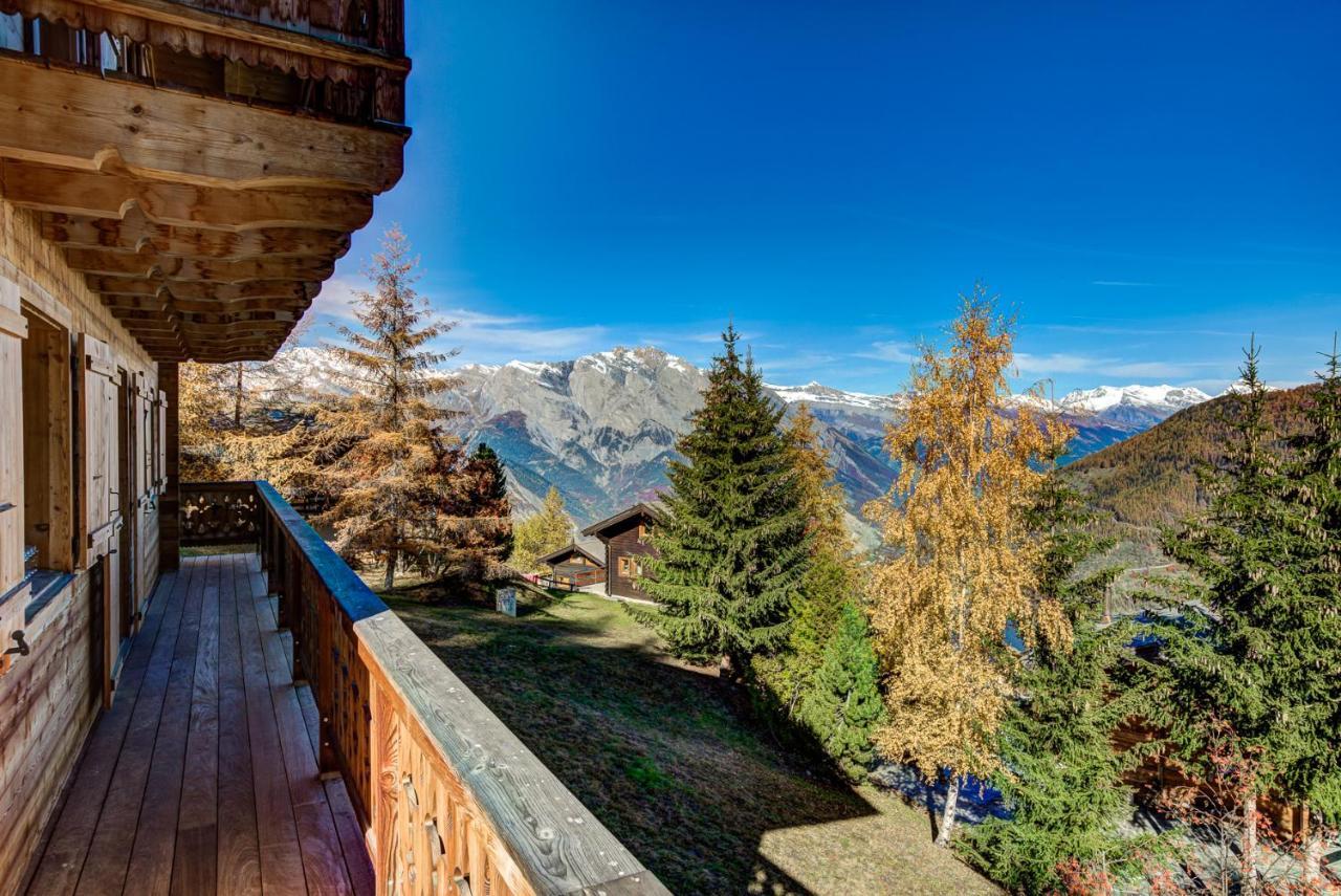 Chalet Le Chapeau La Tzoumaz Eksteriør bilde
