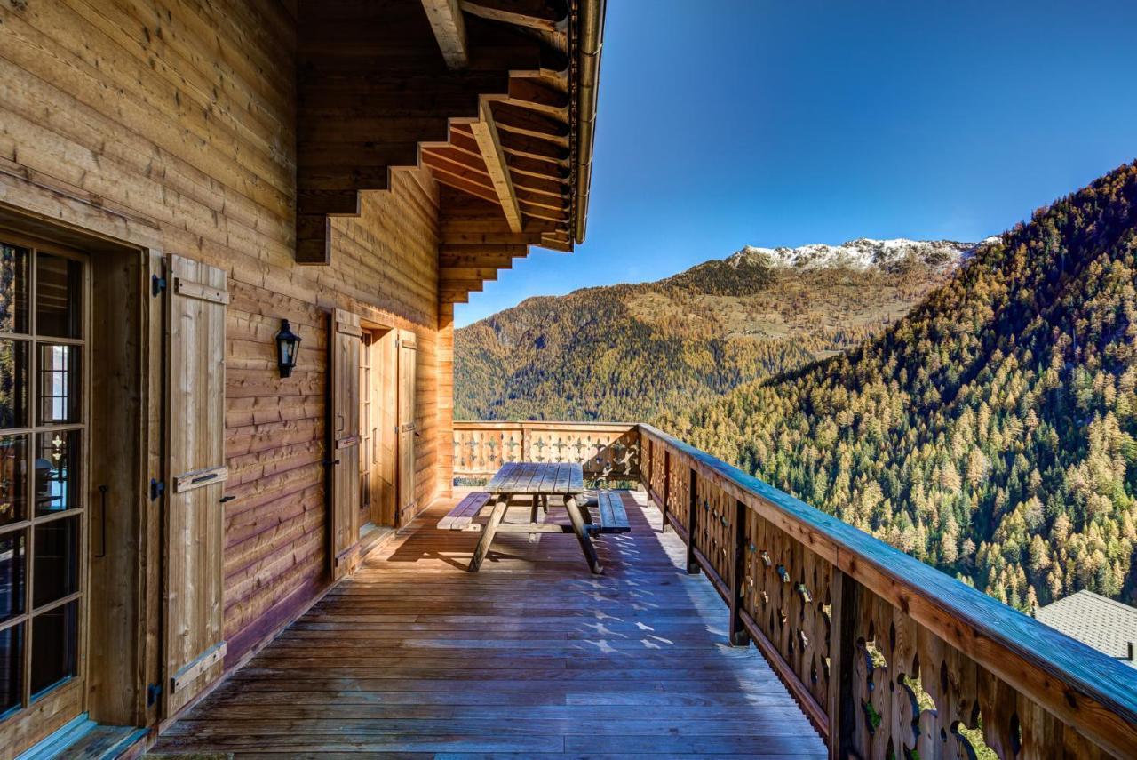 Chalet Le Chapeau La Tzoumaz Eksteriør bilde