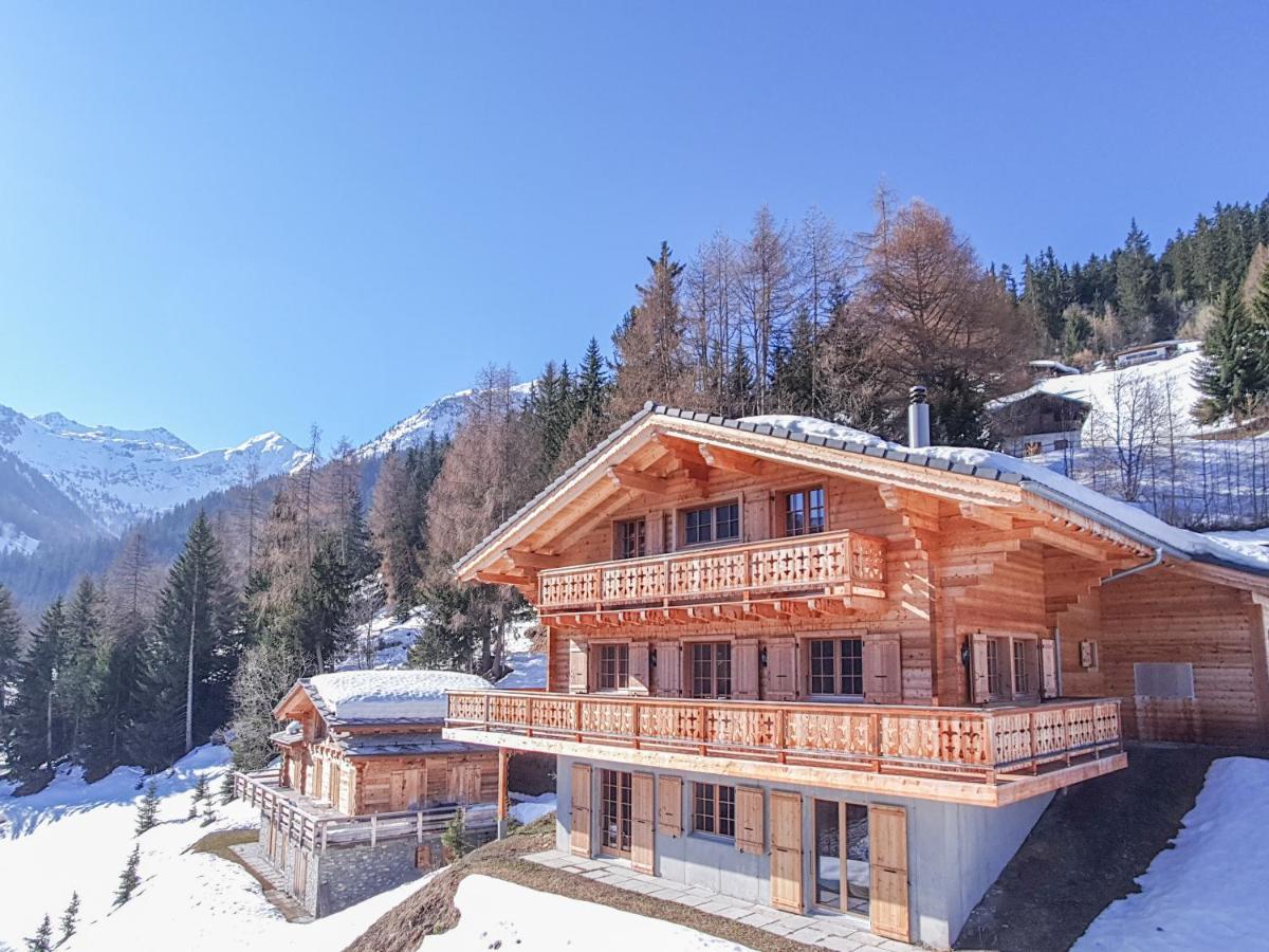 Chalet Le Chapeau La Tzoumaz Eksteriør bilde